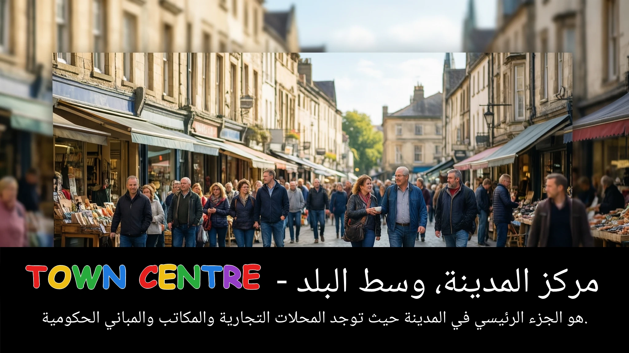 Arabic Illustration for town centre